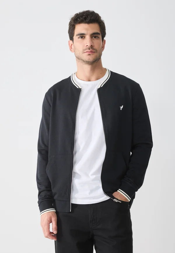 Zip-up sweatshirt - true black