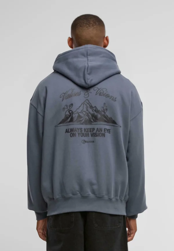 Zip-up sweatshirt - washed shadow blue