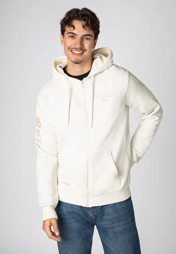 Zip-up sweatshirt - white