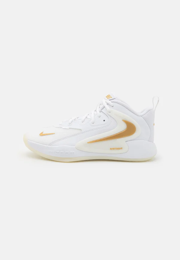 ZOOM HYPERSET 2 UNISEX - Volleyball shoes - white/metallic gold