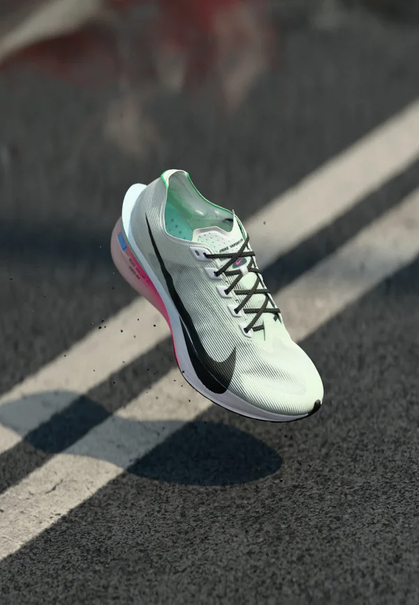 ZOOMX VAPORFLY NEXT% 4 - Road running shoes - white/black/hyper pink/mint foam/silt red/glacier blue